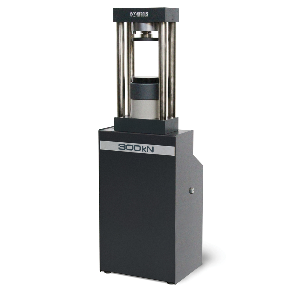 Compression-flexure cement testing frames