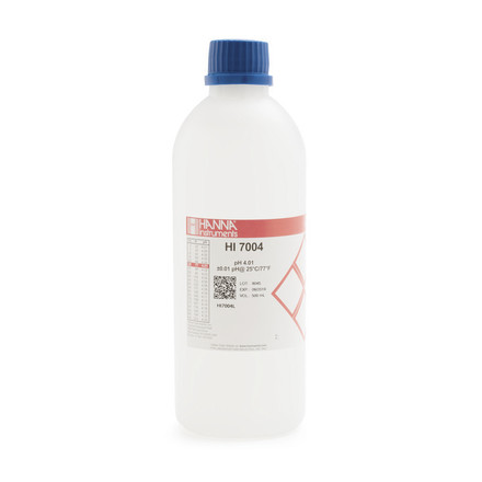 HANN HI7004L Kalibratievloeistof pH 4,01, fles 500 ml