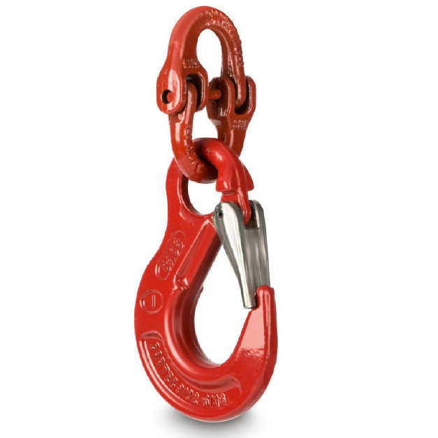 K YHA-03 Hook with safety catch, cast steel, galvanised and lacquered, with screw bolts, non-revolving - Kern YHA-03