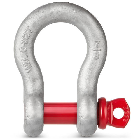 K YSC-02 High-strength shackle, cast steel, hot-dip galvanised and lacquered, with screw bolts - Kern YSC-02